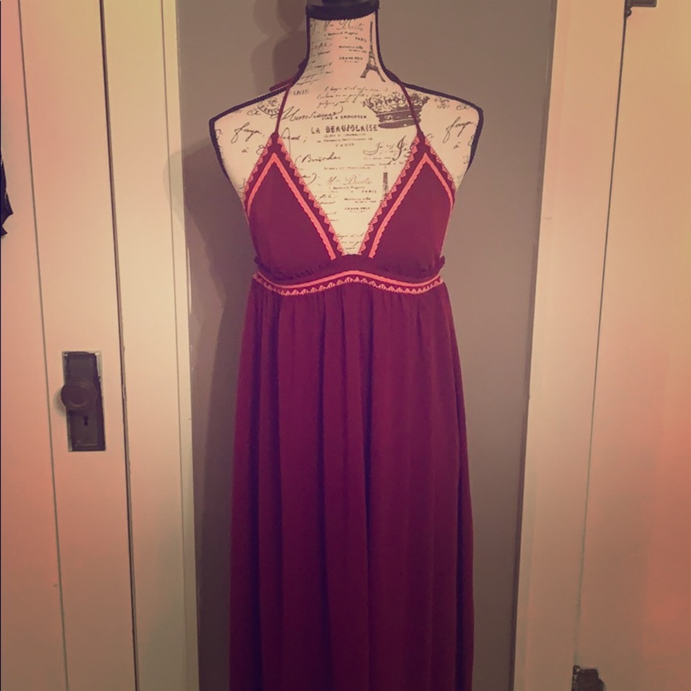 Express halter maxi dress